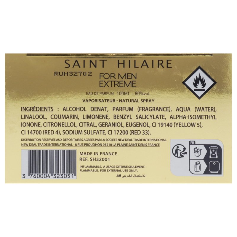 Saint Hilaire For Men Extreme for Men - 3.4 oz EDP Spray