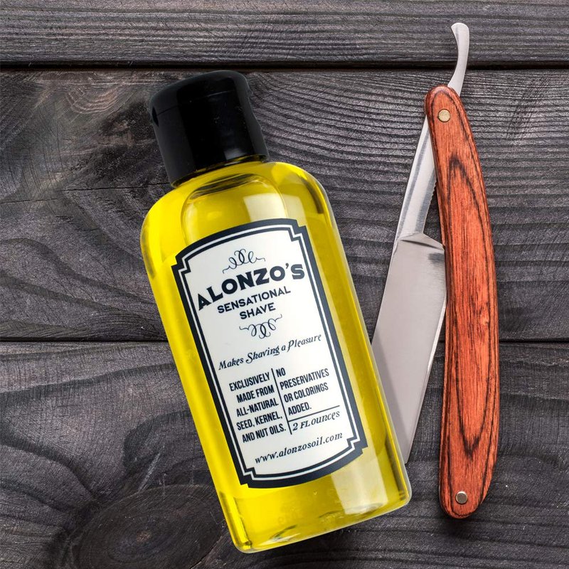 Alonzo's Sensational Shave - Shaving Oil for Men (3-Pack, 2 Oz Bottles) All-Natural Pre-Shave & After Shave Oil for Face and Body - Moisturizes & Calms Irritated Skin from Razor Burn