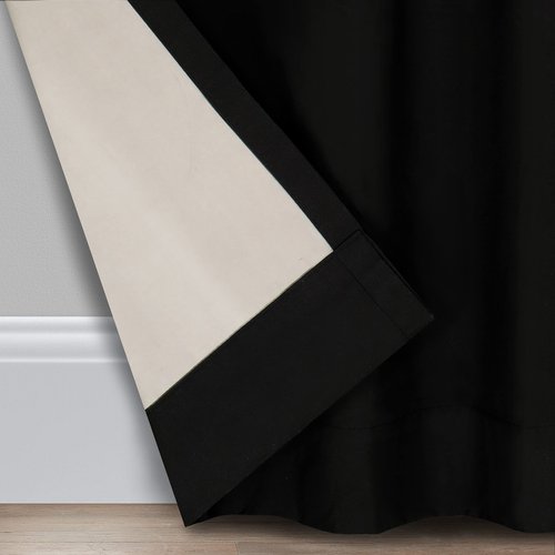 ECLIPSE Microfiber Total Privacy Blackout Thermal Grommet Window Curtain for Bedroom (1 Panel), 42" x 63", Black