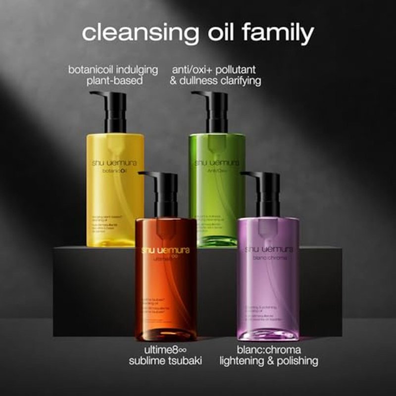 Shu Uemura Blanc Chroma Cleansing Oil, Brightening and Polishing Makeup Remover, Facial Cleanser for All Skin Types, 15.2 Fl. Oz.
