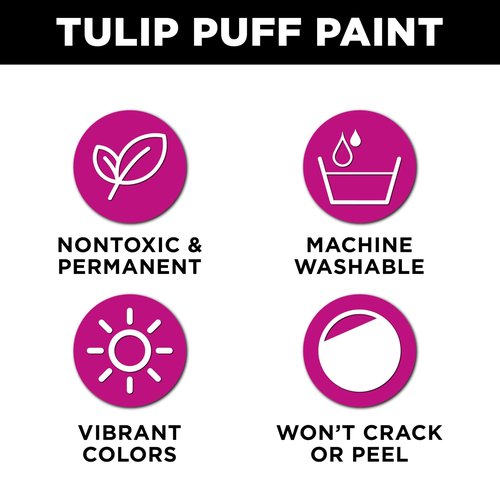 TULIP Puff Paint Puffy Black 4 Fl Oz (Pack of 1)