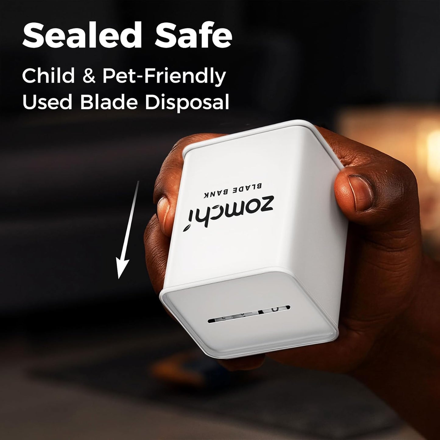 ZOMCHI Razor Blade Bank for Safety Razor Blade Storagement, Used Double Edge Safety Razor Blade Disposal Case (Black)