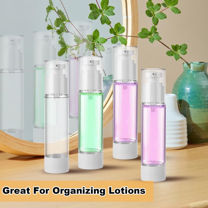 SENENQU 40 PCS 1.7 Oz 50ml Airless Pump Bottles Travel Size Empty Pump Bottle Lotion Container Refillable Cosmetic Pump Dispensers for Foundation Moisturizer Shampoo Toiletry