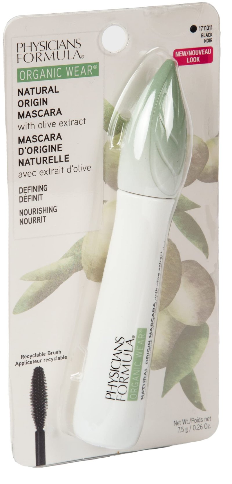 Physicians Formula Organic Wear Lash-Boosting All Natural Mascara, Lifts, Lengthens, For Sensitive Eyes, Dermatologist Tested - Natural Origin Black