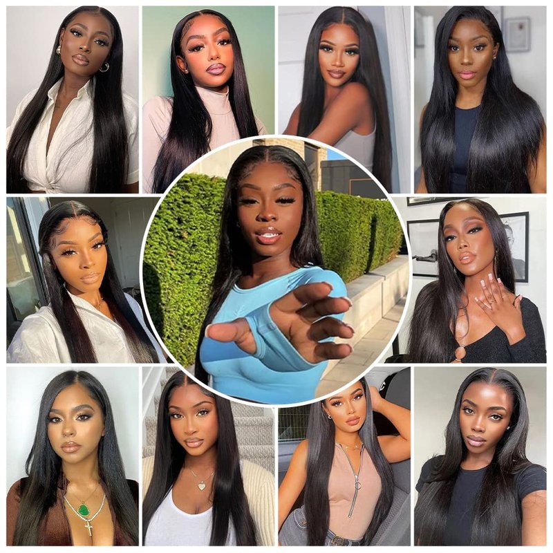 13x4 Ear to Ear Transparent HD Lace Frontal Closure 12A Unprocessed Brazilian Virgin Human Hair 16 Inch Silky Straight Full Lace Frontal Closure Pre-Plucked Natural Black Color