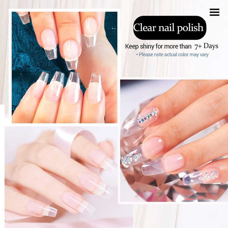 AZUREBEAUTY Top Coat Nail Polish Clear, Quick Dry, Long Lasting, Glossy Shine, Air Dry Formula, Smooth Finish, Natural Nail Lacquer for Manicure & Nail Art, Salon-Quality