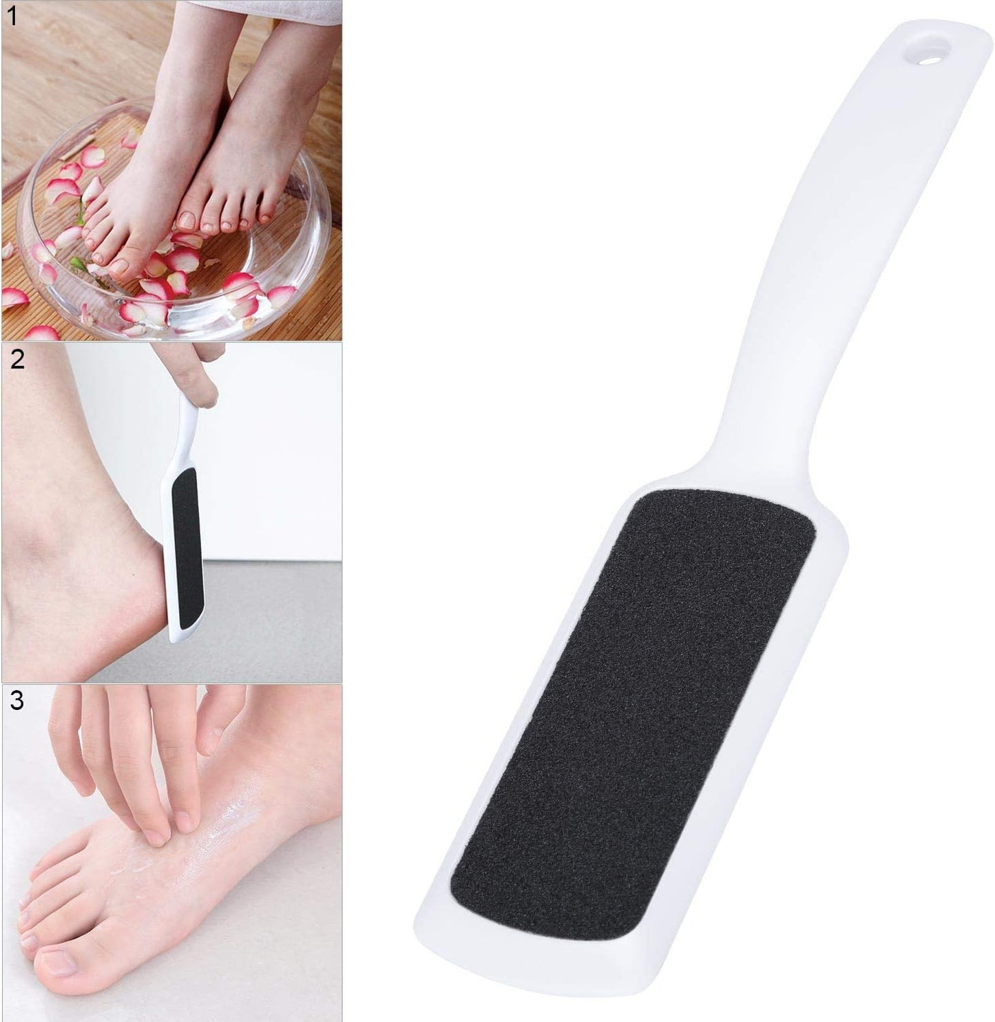 3 Pieces Colossal Foot Files Kit Foot Scrubber Foot Rasp and Double-Sided Heel Files Pedicure Tools Callus Remover Stainless Steel Feet Scraper Foot Grater for Dead Skin
