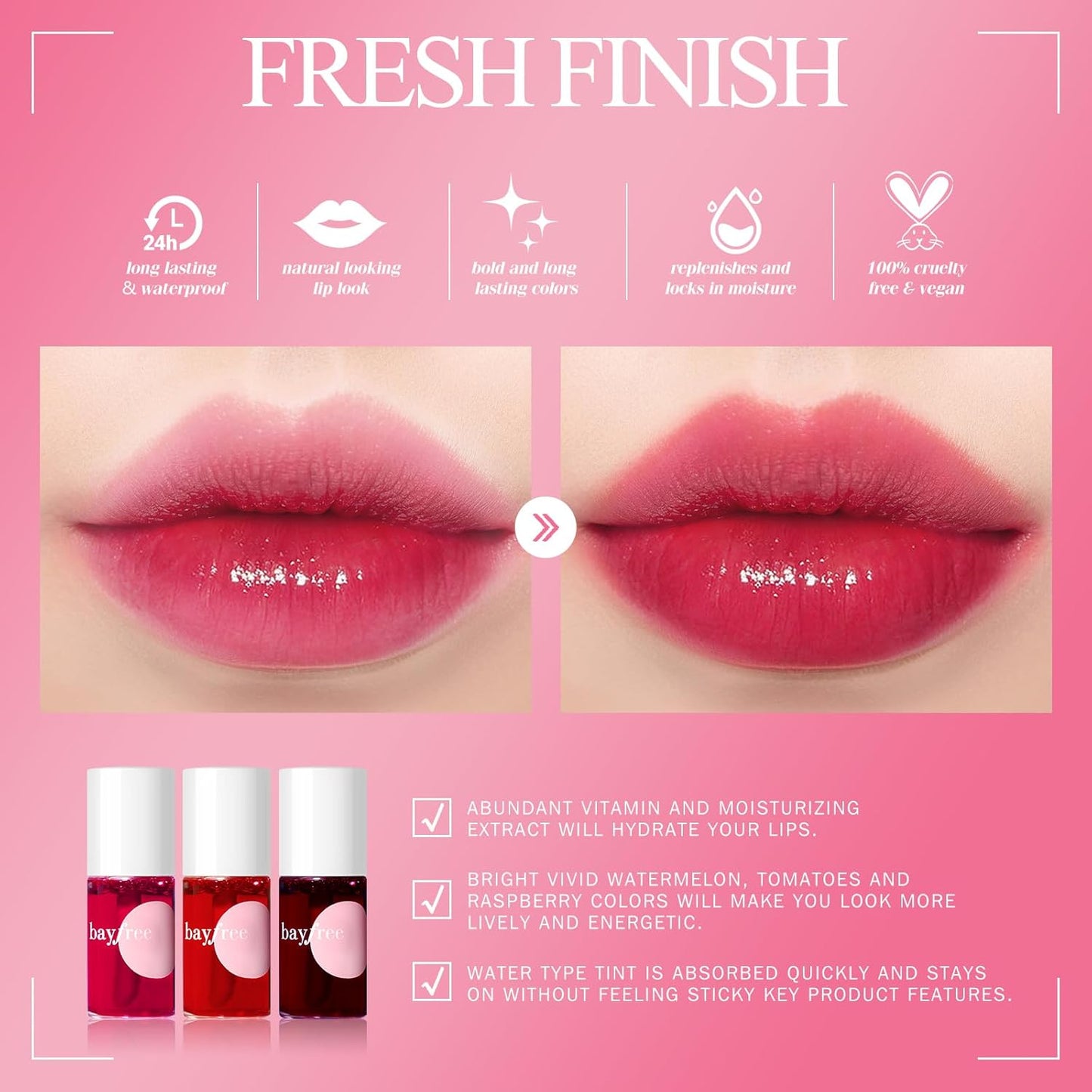 Lip Tint Stain Set, Korean Water Tint Lightweight Non-sticky, Waterproof Long Lasting Liquid Blush & Lip Stain, Transfer-Proof, Matte Finish Lip Color Makeup (made into jam)