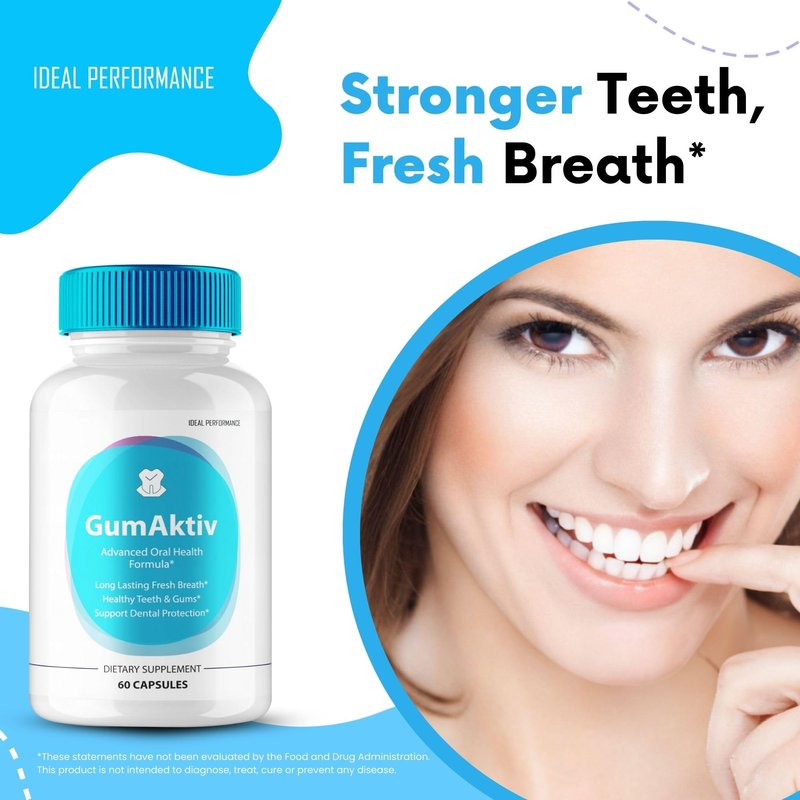 Gum Aktiv for Teeth and Gums Capsule, GumAktiv Supplement Pills - Maximum Strength, GumAktiv Advanced Formula All Natural Teeth and Gum Health Support, Oral Hygiene, and Wellness Reviews (2 Pack)