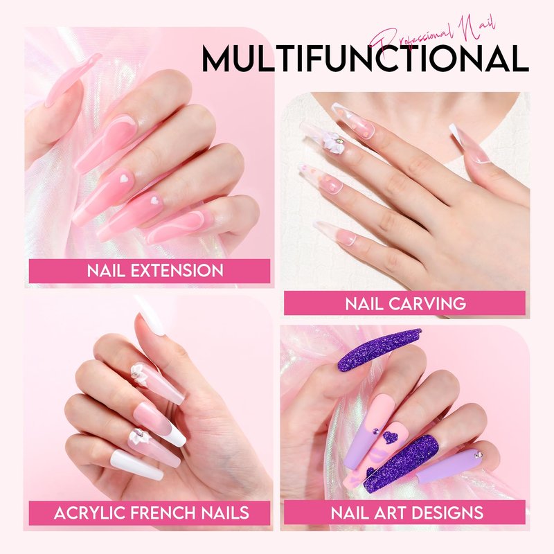 Morovan Acrylic Nail Kit with Everything: Beginners Professional Nail Kit Set for Starter Acrylic Nail with Drill Nail Christmas