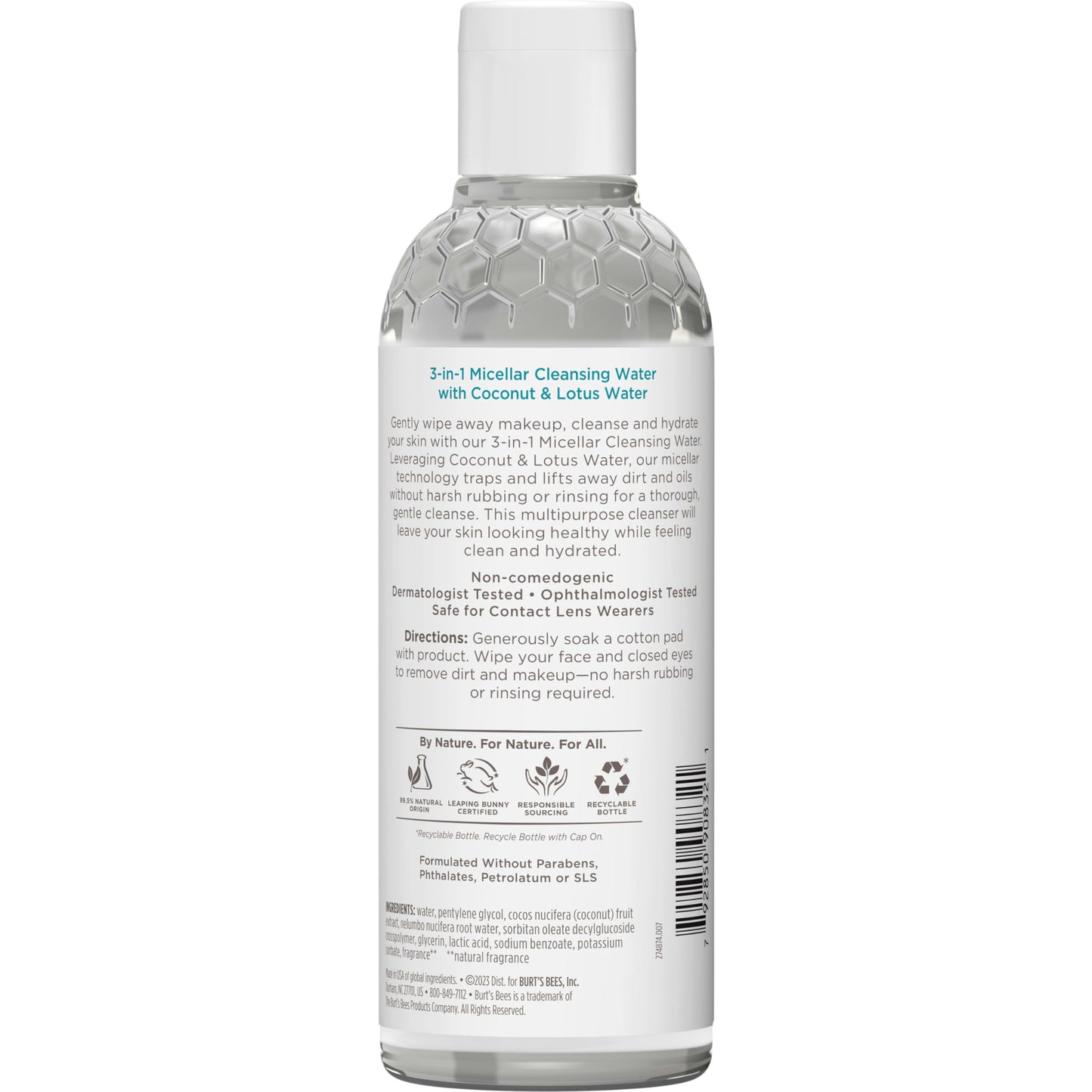 Burt's Bees Micellar Cleansing Water with Coconut & Lotus Extract, 8 Oz (Package May Vary)