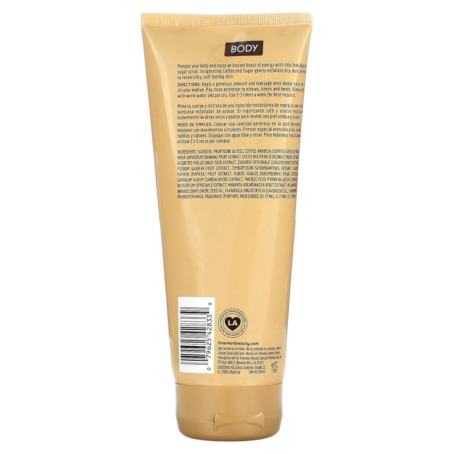 Freeman Exfoliating Body Scrub - Deep Cleansing & Revitalizing | 6 oz Unisex Scrub