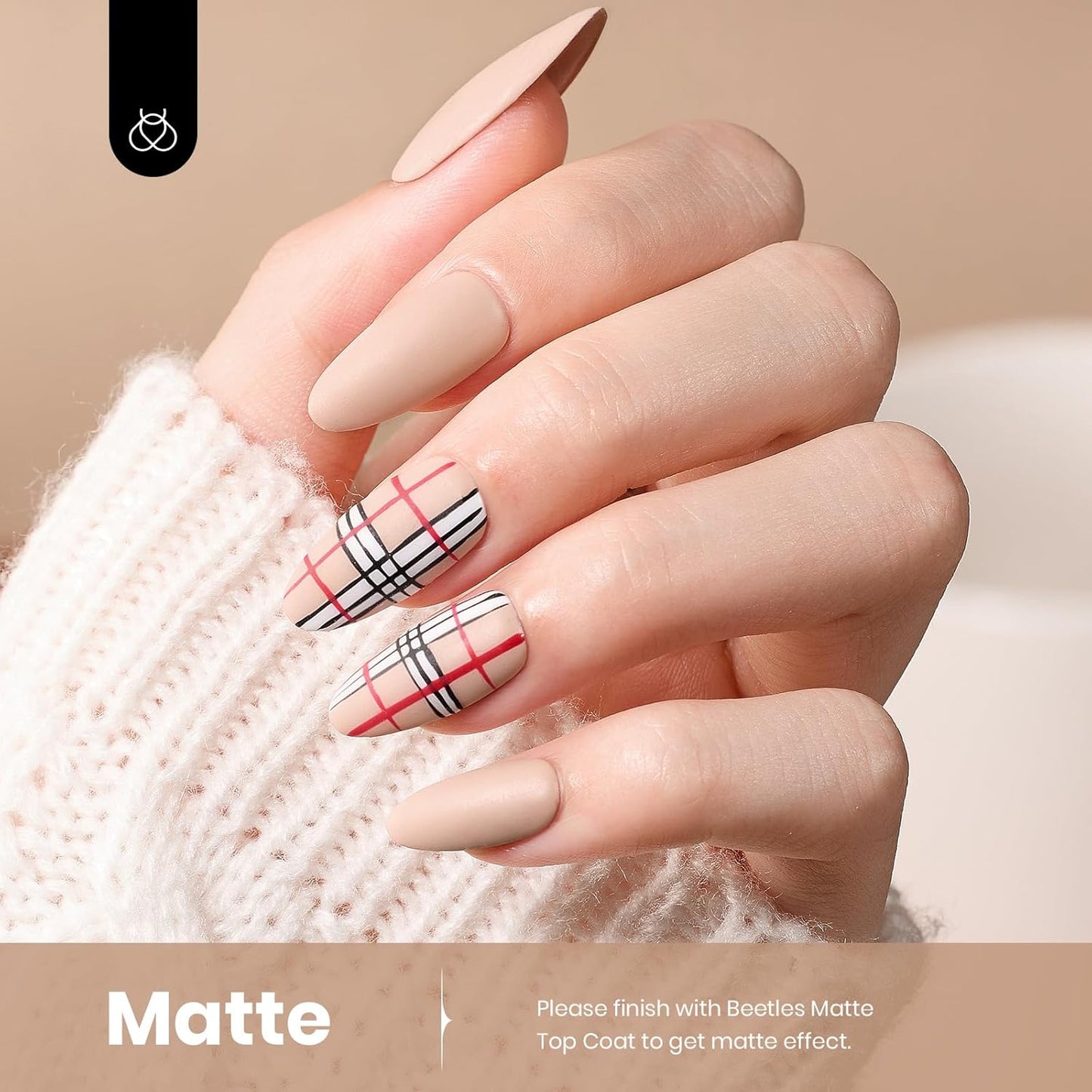 Beetles Red Gel Nail Polish 15ml 0.51 FL.OZ Red Color Soak Off U V LED 4th of July Gel Polish Nail Art Design Patriotic Manicure Salon DIY Home Colorful Bottle for Women
