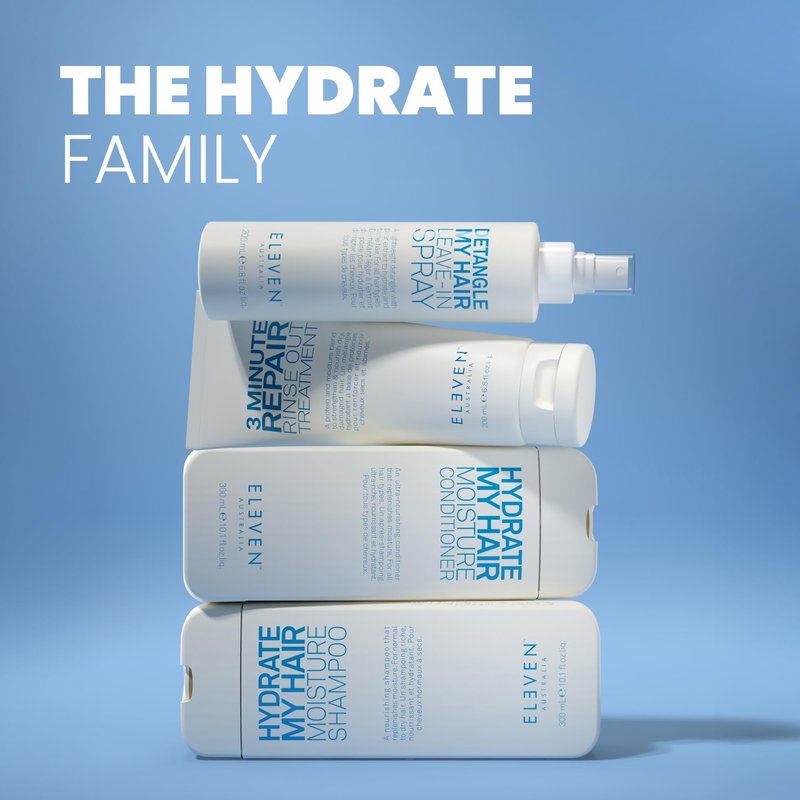 ELEVEN AUSTRALIA Hydrate My Hair Moisturizing Conditioner for Women & Men - Hydrating Conditioner for Dry & Damaged Hair, Restores Hydration & Shine, Color Safe, Sulfate & Paraben Free - 10.1 fl oz