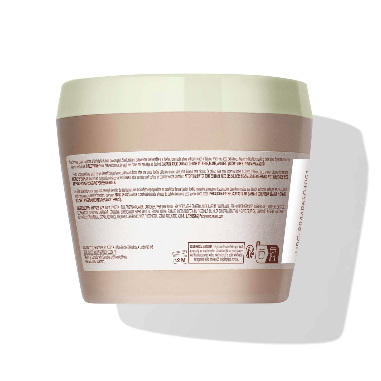 Mizani True Textures Sleek Holding Gel | Firm Hold Hair Gel | Flexible, Flake-Free | For All Hair Types