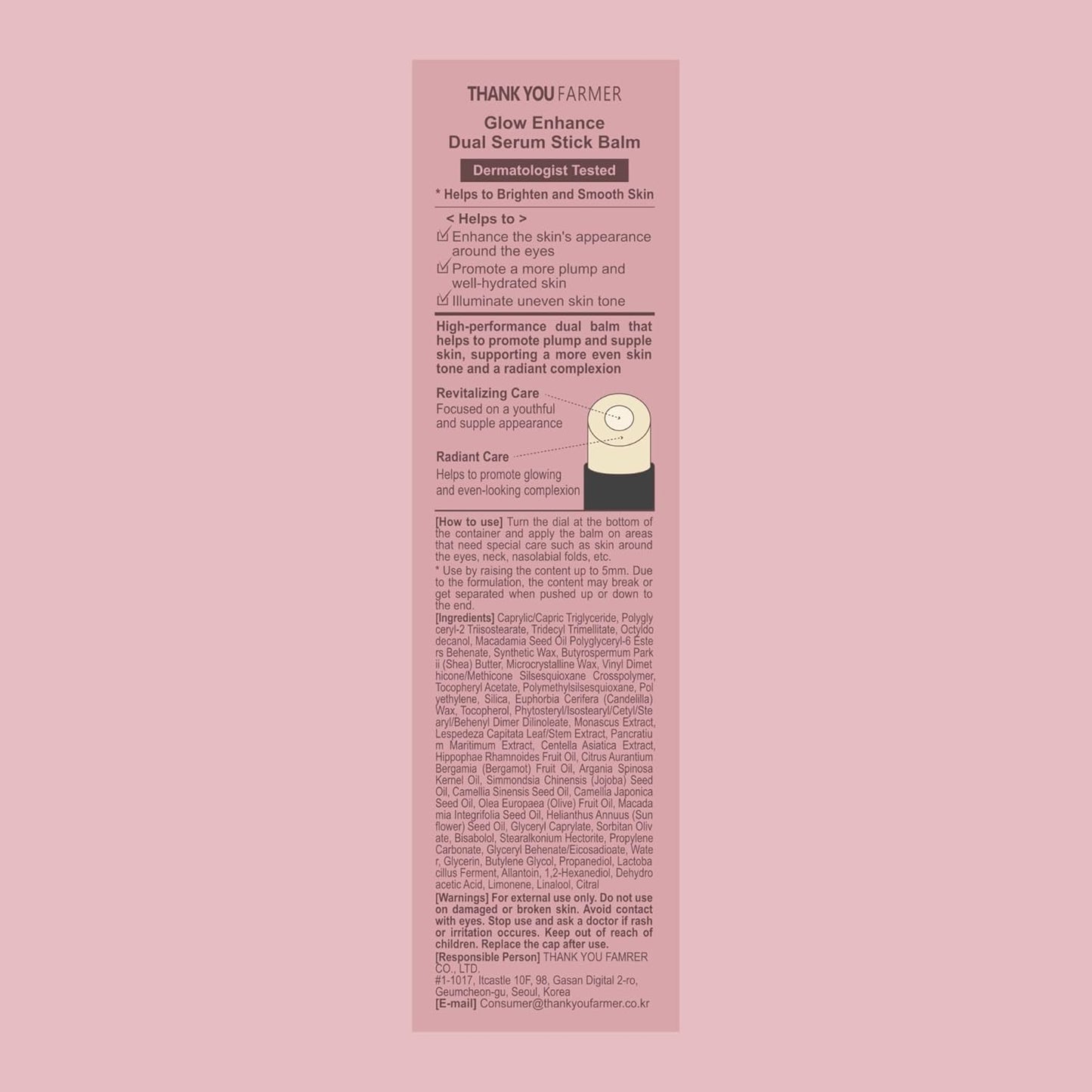Glow Enhance Dual Serum Stick Balm - Korean Eye Cream for Fine Lines, Crows Feet | 0.35oz