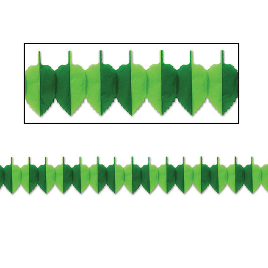 Beistle 54240 Spring Leaf Garland, 7 by 12', Green