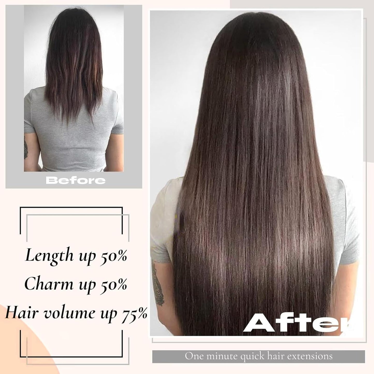 VKHAIR Clip in Hair Extensions Real Human Hair 16 inch, 7Pcs/70g Human Hair Clip in Extensions, Seamless Clip in Hair Extensions Human Hair #2 Dark Brown, 16 Inch