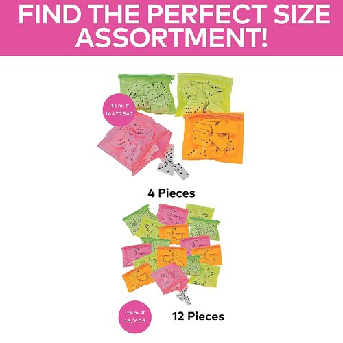 Fun Express Plastic Dominoes in Vinyl CASE - Toys - 12 Pieces