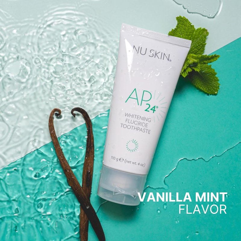 AP 24 Whitening Fluoride Toothpaste - Vanilla Mint Flavor | Brightens Teeth & Prevents Cavities | 4 oz