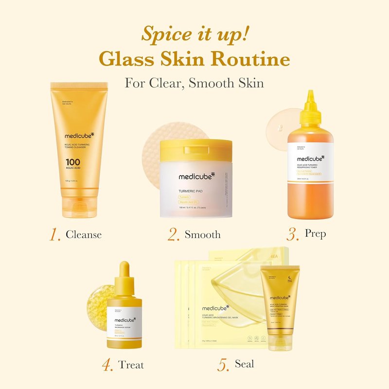 Kojic Acid Clarity Duo - Turmeric Clarifying Pad & Smoothing Toner for Troubled Skin | Face & Body Care