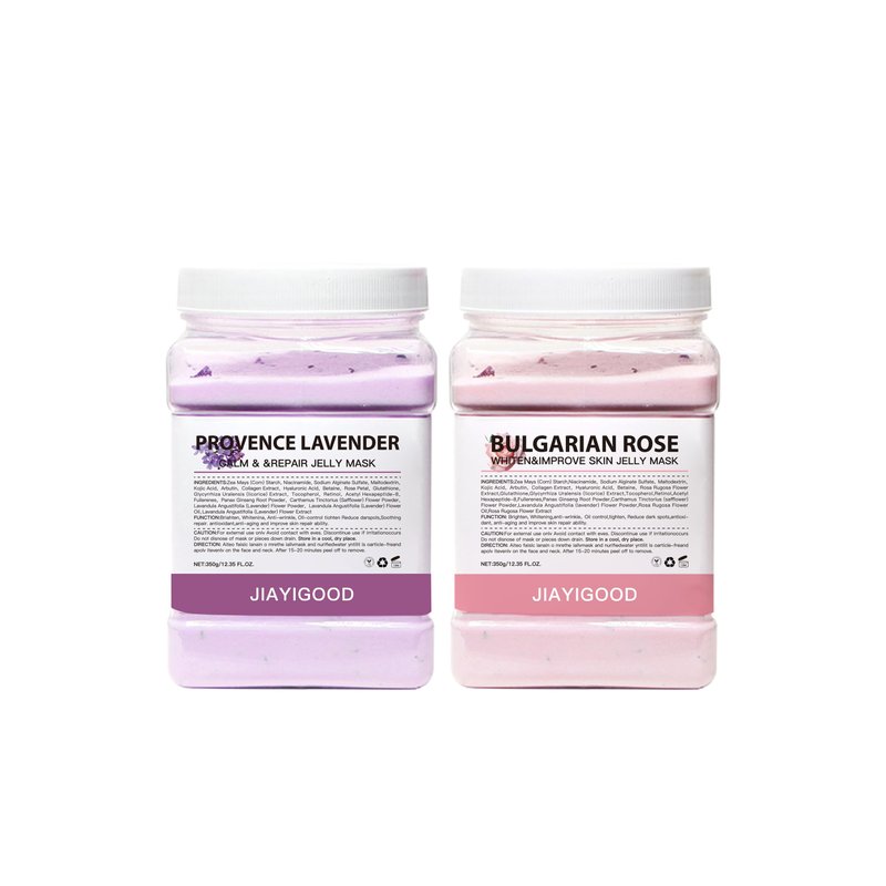 JIAYIGOOD Jelly Mask for Facials Professional, Hydrating & Moisturizing Peel-Off Natural Gel Face Mask SkinCare, Professional Spa Use Jelly Face Masks, Deep Hydration (Lavender+Rose)