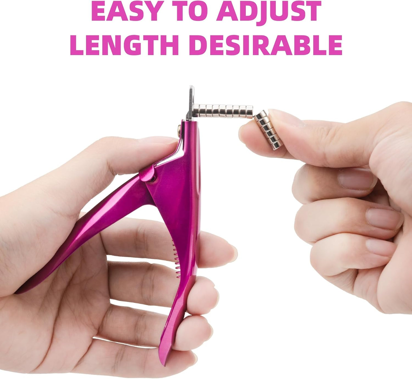 Yaya Acrylic False Nail Clippers with Magnets,Nail Cutters for Nail Tips,Nail Tip Cutter with Length Measurement, Acrylic Nail Cutter with Sizer Magnets, Manicure Tool for Salon Home Nail Art.