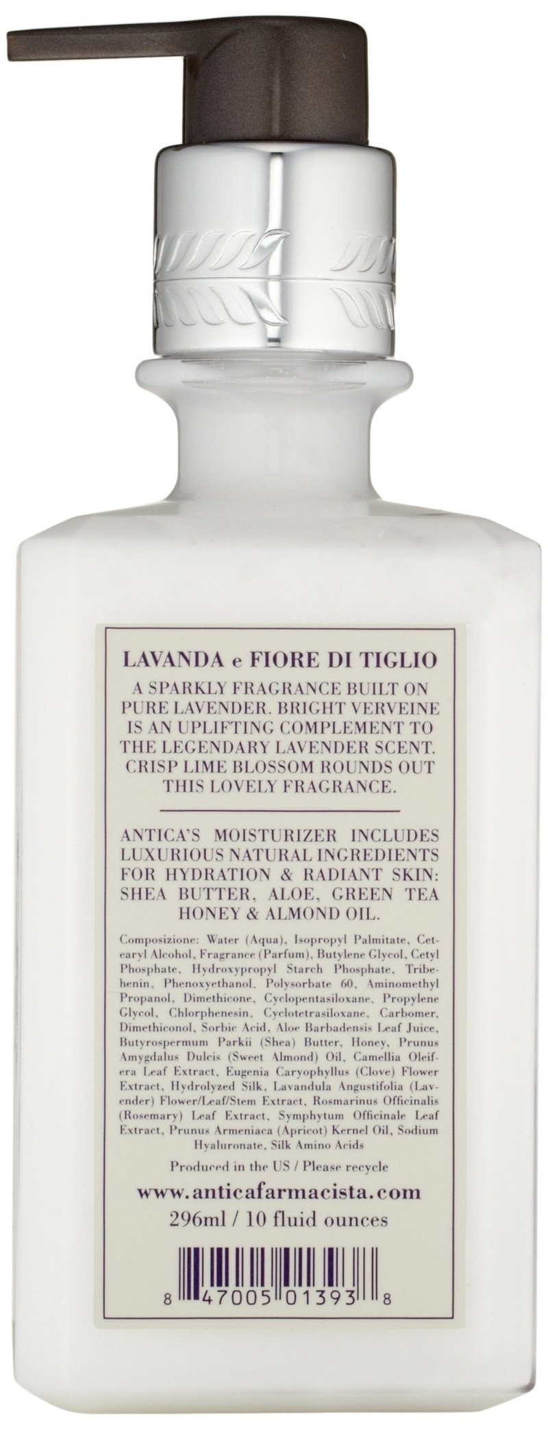 Antica Farmacista Body Moisturizer - Scented Moisturizing Lotion with Aloe Vera, Green Tea & Sweet Almond Oil - Luxury Gift for Any Occasion - Lavender & Lime Blossom, 10 fl oz