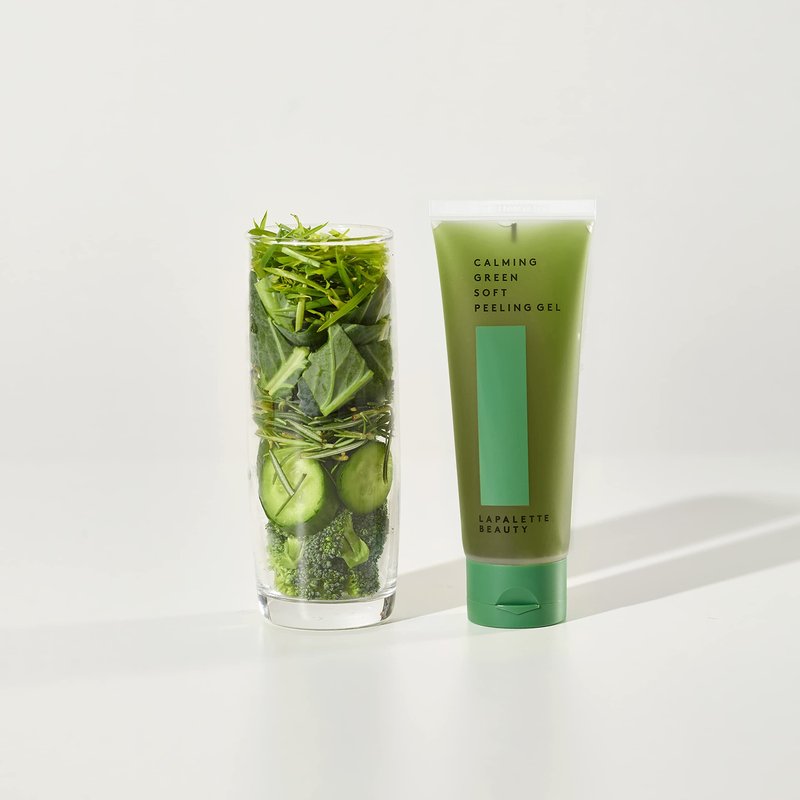 LAPALETTE Calming Green Soft Peeling Gel | Green Tea, Centella Asiatica Extract & Bamboo Sap | Exfoliating W. 84% Moisturizing Essence | Exfoliation Skin | Skin GreenTOX | KBeauty 3.38 fl.oz.