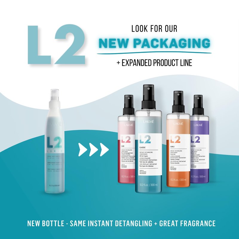 Lakmé L2 Bi Phase Conditioner, Detangling Spray for Hair, Leave In Conditioner Spray for Hair, 3.4 Fl Oz
