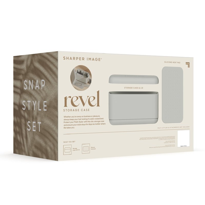 Sharper Image® Revel Airflow Styler Storage Case - Hair Tool Organizer| Durable Protective Case with Heat Pad for Multi-Styler and Attachments| Bathroom Countertop Hair Wrap Styler Organization