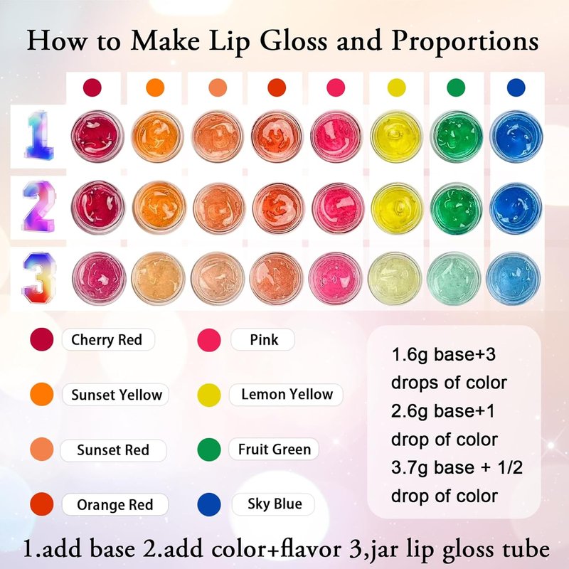 DIY Lip Gloss Making Kit - 37 PCS Craft Set for Adults | Create Your Own Custom Lip Gloss