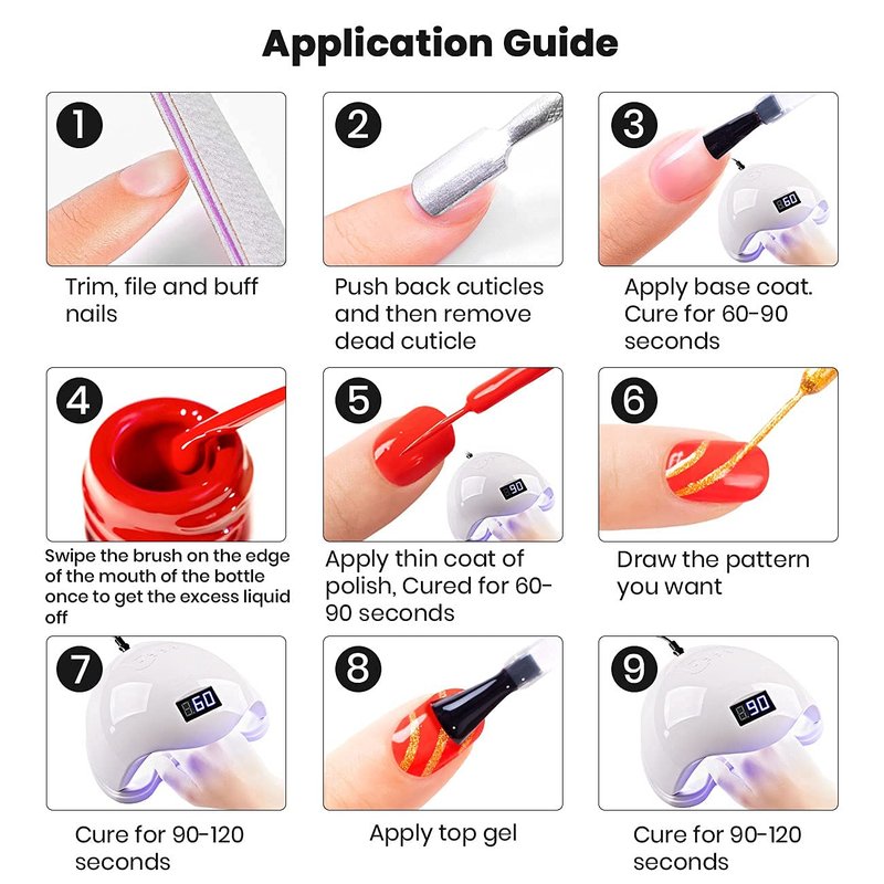 RARJSM Nail Art Gel Liner Painting Polish Set 12 Colors Autumn Winter Brown Wine Red Collection,Painted Gel Nail Polishes Soak Off Curing Requires Salon DIY Manicure NailArt Design Line Art Gelpolish