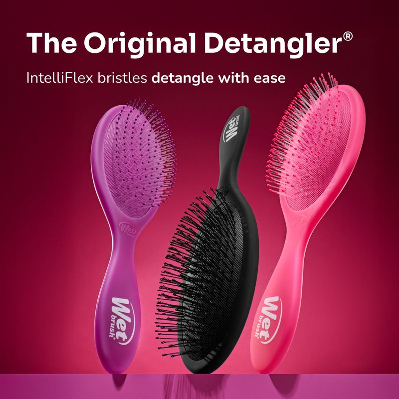Wet Brush Original Detangler, Pink Drink (Summer Quencher), Ultra-Soft IntelliFlex Bristles Glide Through Tangles, Detangling Hair Brush (Wet & Dry), Women & Men, Limited Edition