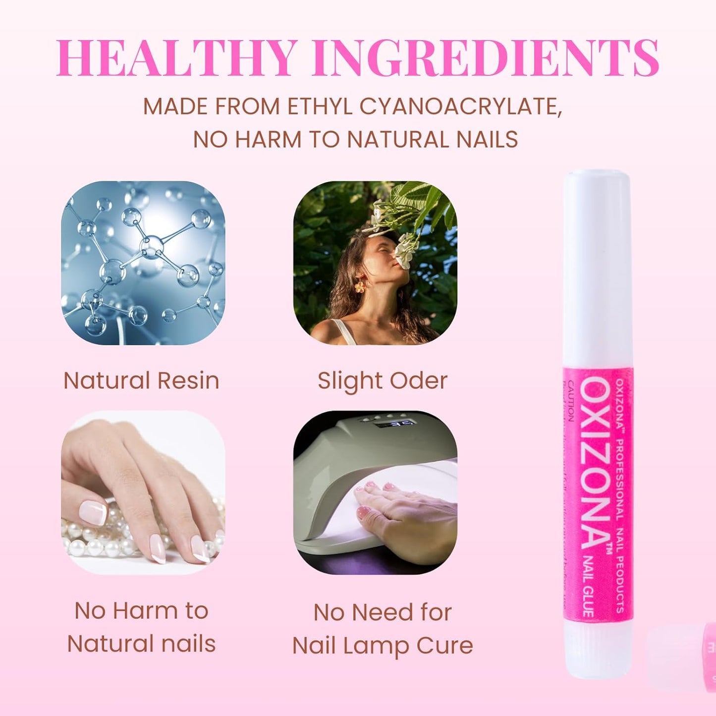 Super Strong Nail Glue for Acrylic Nails Press on Nails Professional Nail Glue for Nail Tips Fake Nails False Nails Long Lasting for Stick On Nails Broken Nails 0.07oz 12pcs