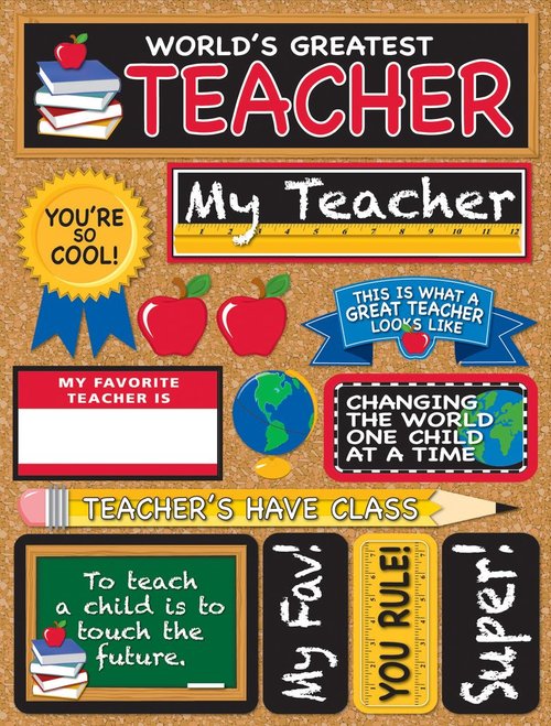 Reminisce Signature Series 3-Dimensional Sticker, World's Greatest Teacher