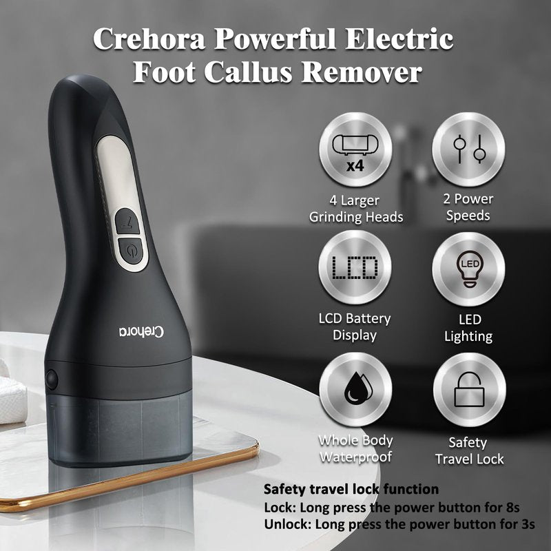 Electric Foot Callus Remover, Rechargeable Electronic Foot File Pedicure Kits, Electric Callus Remover for Feet, Foot Scrubber Dead Skin Remover, Professional Foot Care for Dead Skin