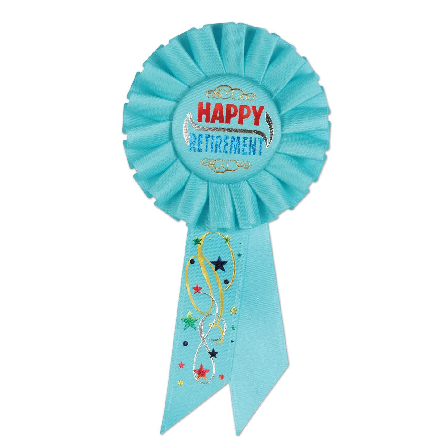 Beistle Happy Retirement Rosette, 3.25" x 6.5", Multicolor