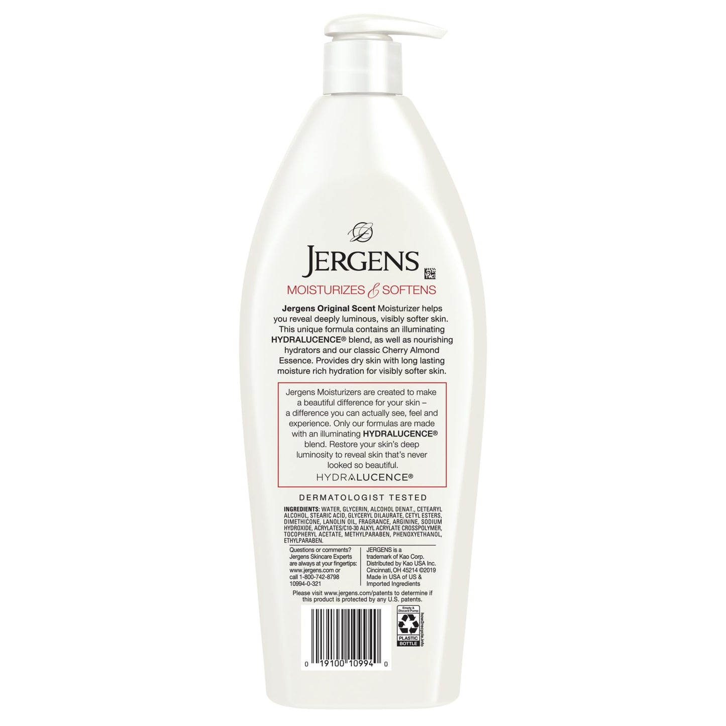 Jergens Cherry Almond Hand & Body Lotion, Dry Skin, 21 fl oz, 3 Pack