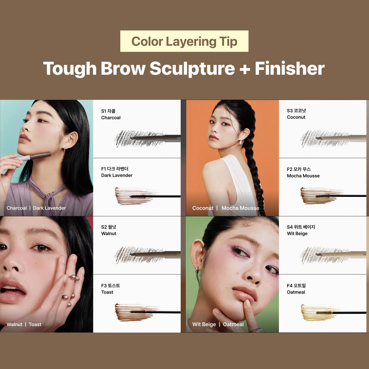 ENTROPY MAKEUP Tough Brow Sculpture Pencil, 3-In-1 Eyebrow Pencil with Built-In Razor & Brush, Smudge-Free, Long-Lasting, Natural Finish, Cool Gray (Charcoal)