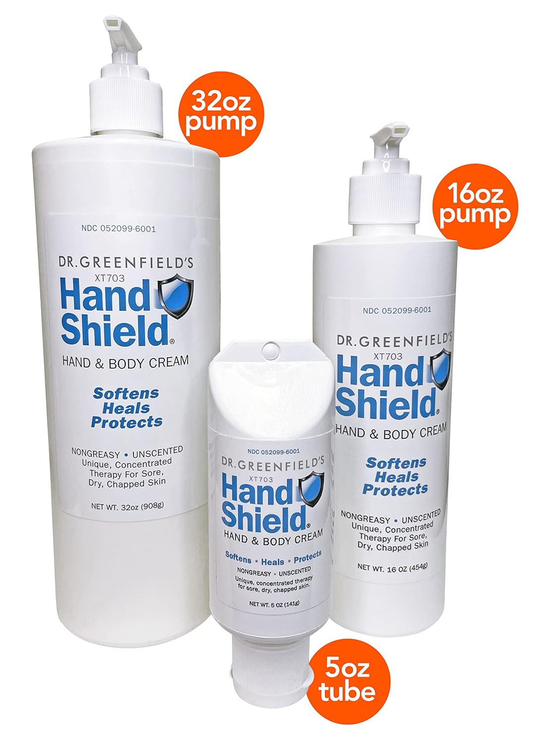 HandShield Hand and Body Cream - Nourishing Moisturizer for Dry Skin | 16 Ounces