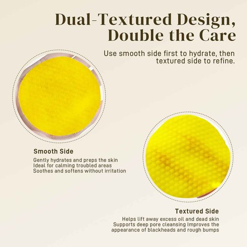 Kojic Acid and Turmeric Cleansing Pads, 50 Pcs, for Face Cleansing and Exfoliation