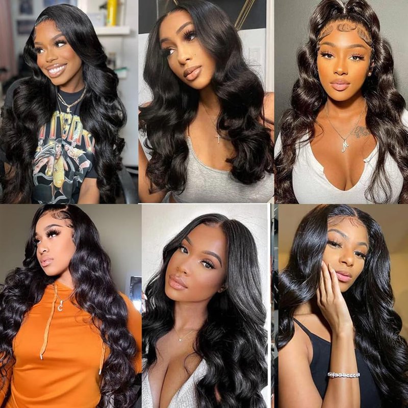 Human Hair Lace Closure - 2x6 HD Transparent Body Wave 16 Inch | Virgin Brazilian, Natural Black, Pre-Plucked