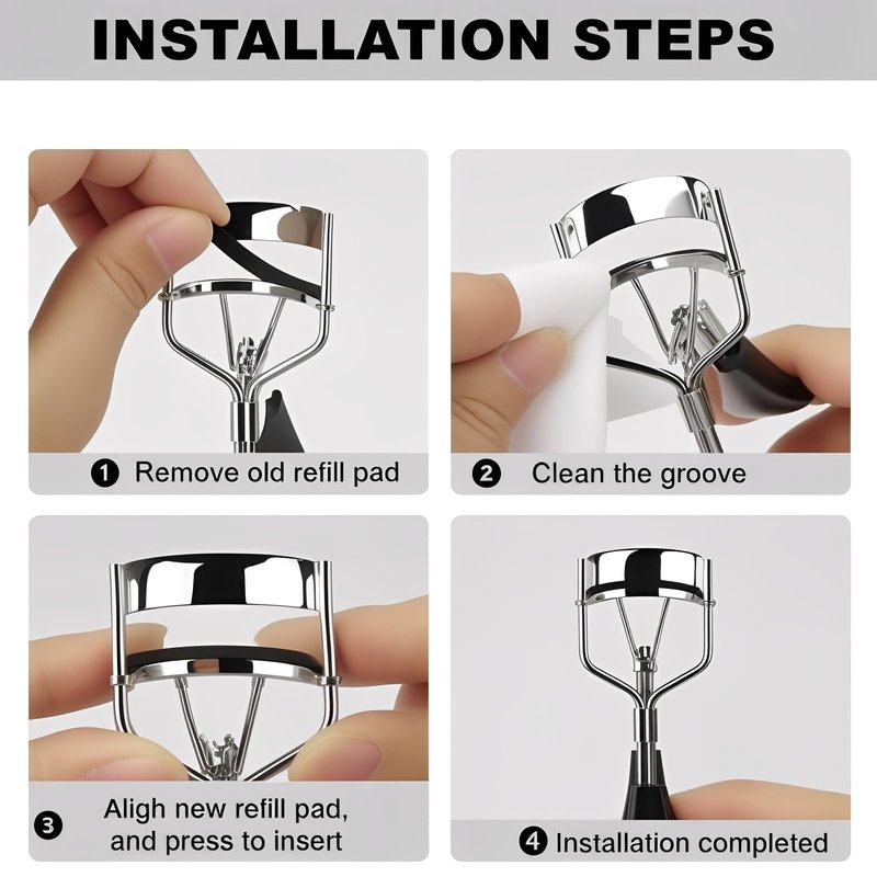 80Pack Fit for Tweezerman Eyelash Curler Refills,High Elasticity Silicone Replacement Pad Compatible with Tweezerman Eyelash Curler,Gentle & Safe,Use with Eye Lash Curlers.