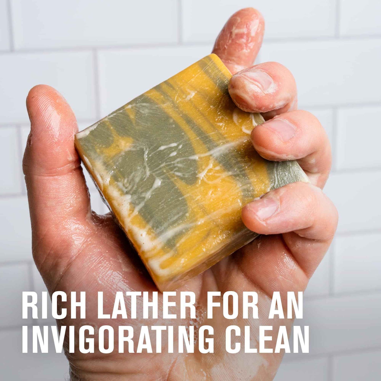 Every Man Jack Cold Processed Mens Bar Soap - Subtle Amber + Sandalwood Scent - Deeply Cleans & Hydrates w/Naturally Derived Ingredients - (3 Pack)