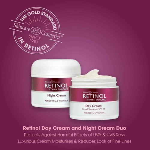 LIVAURA Retinol Anti-Aging, Vitamin Enriched Night Cream & Day Cream - Your 24 HOUR skincare duo that works day and night to give you younger-looking skin, 1 Ounce Each