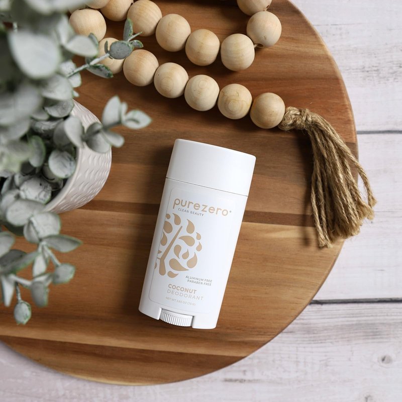 Purezero Deodorant | COCONUT | Aluminum & Paraben Free with Baking Soda and 24-Hour Odor Protection | For Women & Men | Infused with Shea Butter & Coconut Oil (1 Pack)