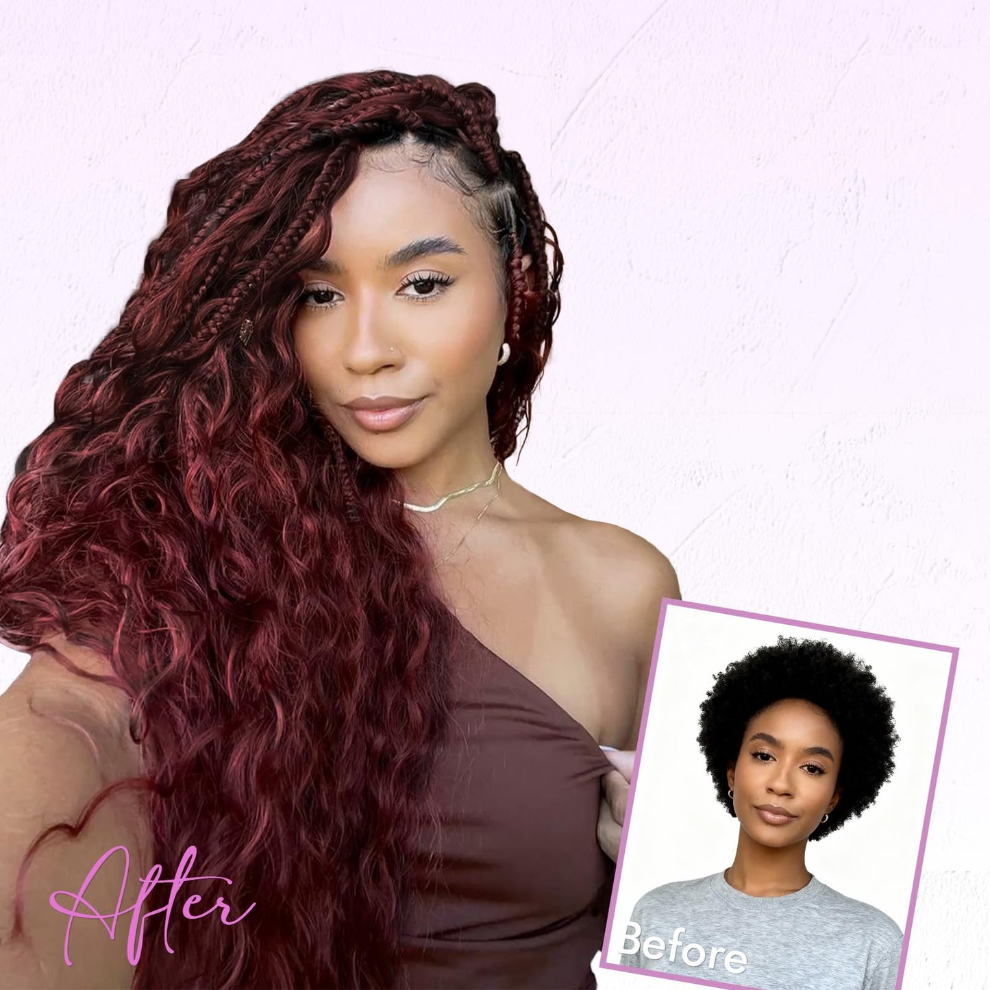 Boho Box Braids Crochet Hair for Black Women – 12 Inch Micro Pre-Looped Style, 4 Culrs Goddess Box Braids Crochet Hair with Curly Ends (12 Inch, 1B)