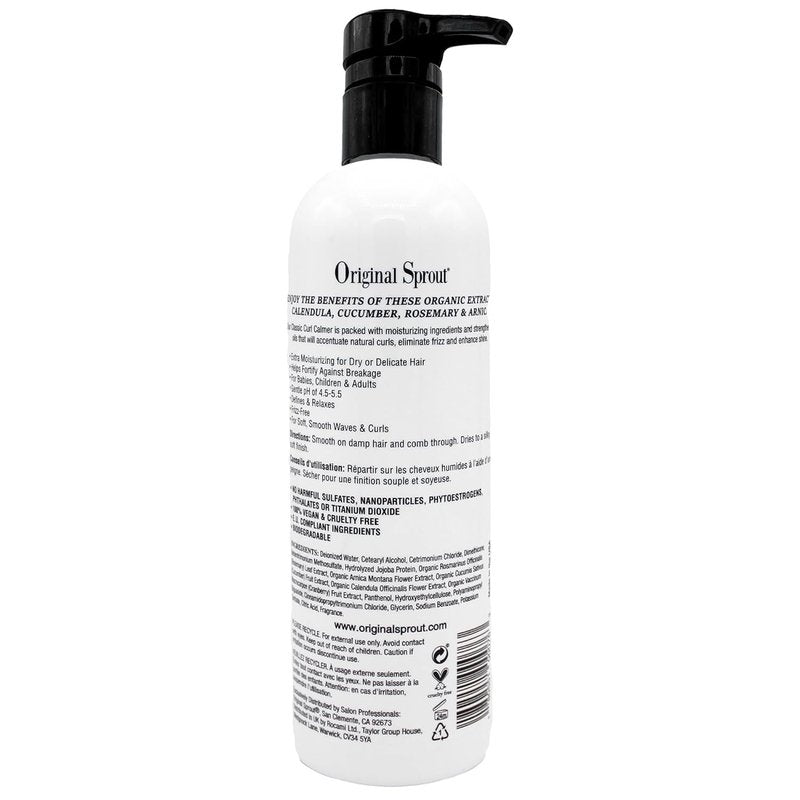 Original Sprout Curl Calmer - Moisturizing Anti-Frizz Styling Cream for All Hair Types | 12 oz.