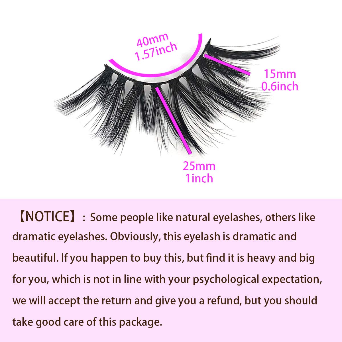 MIKIWI 25mm Lashes, Dramatic 6D Faux Mink Lashes, Fluffy Volume Eyelashes, Thick Crossed Lashes, Long Faux 25mm Mink Lashes (6D4-05)